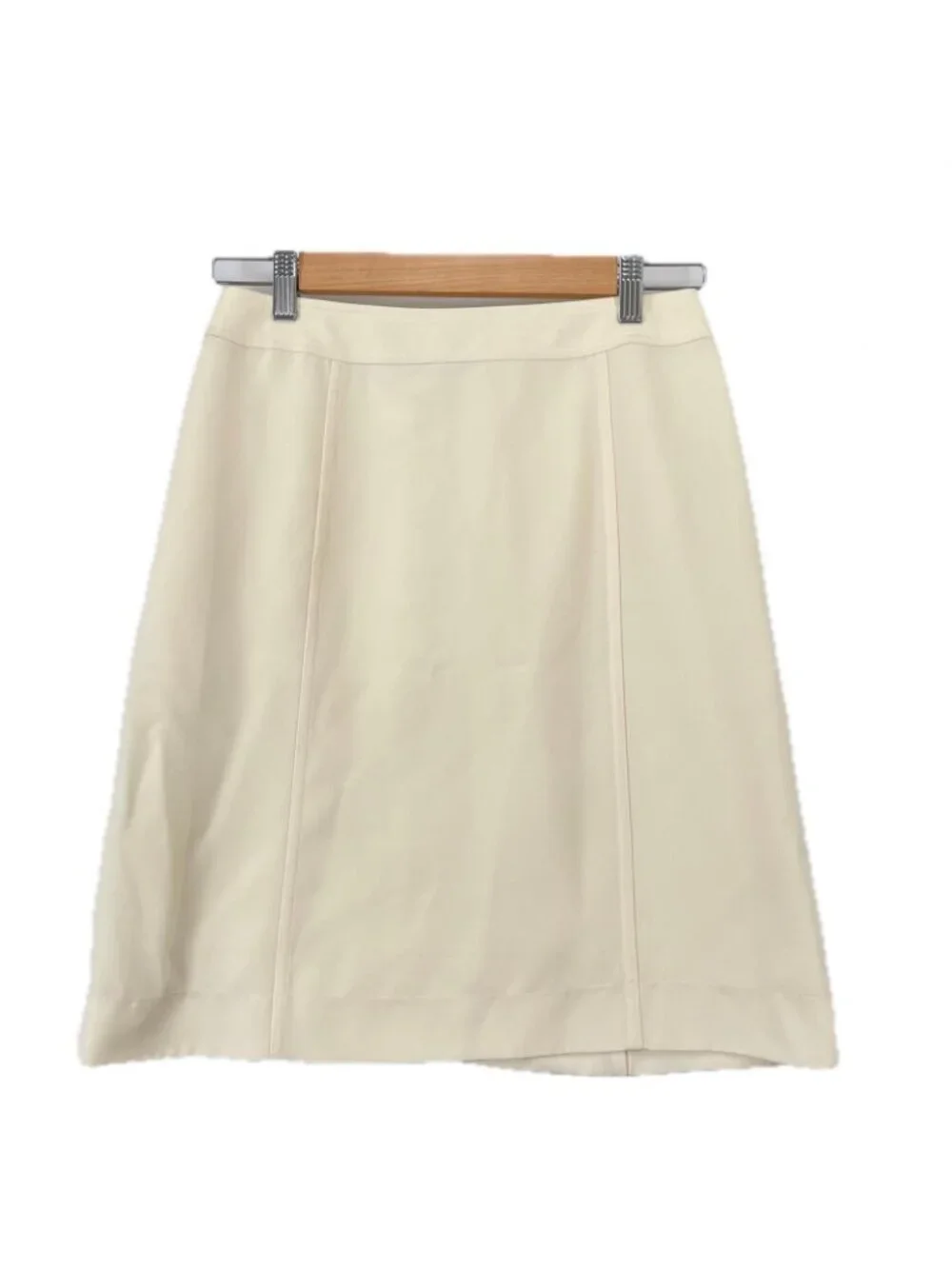Chanel Midi Length SS Skirt Polyester White 40